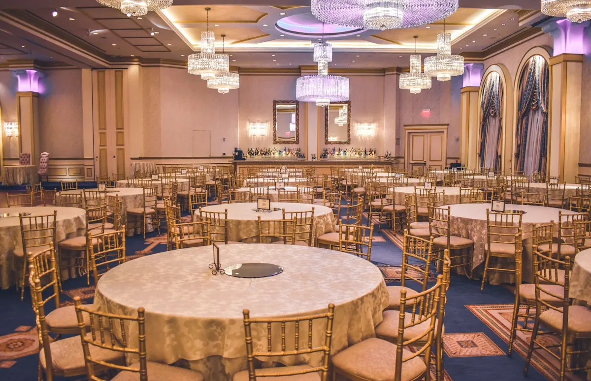 Elegant decorated event setup